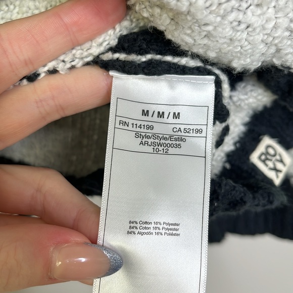 Roxy striped pullover hooded sweater - Picture 4 of 5